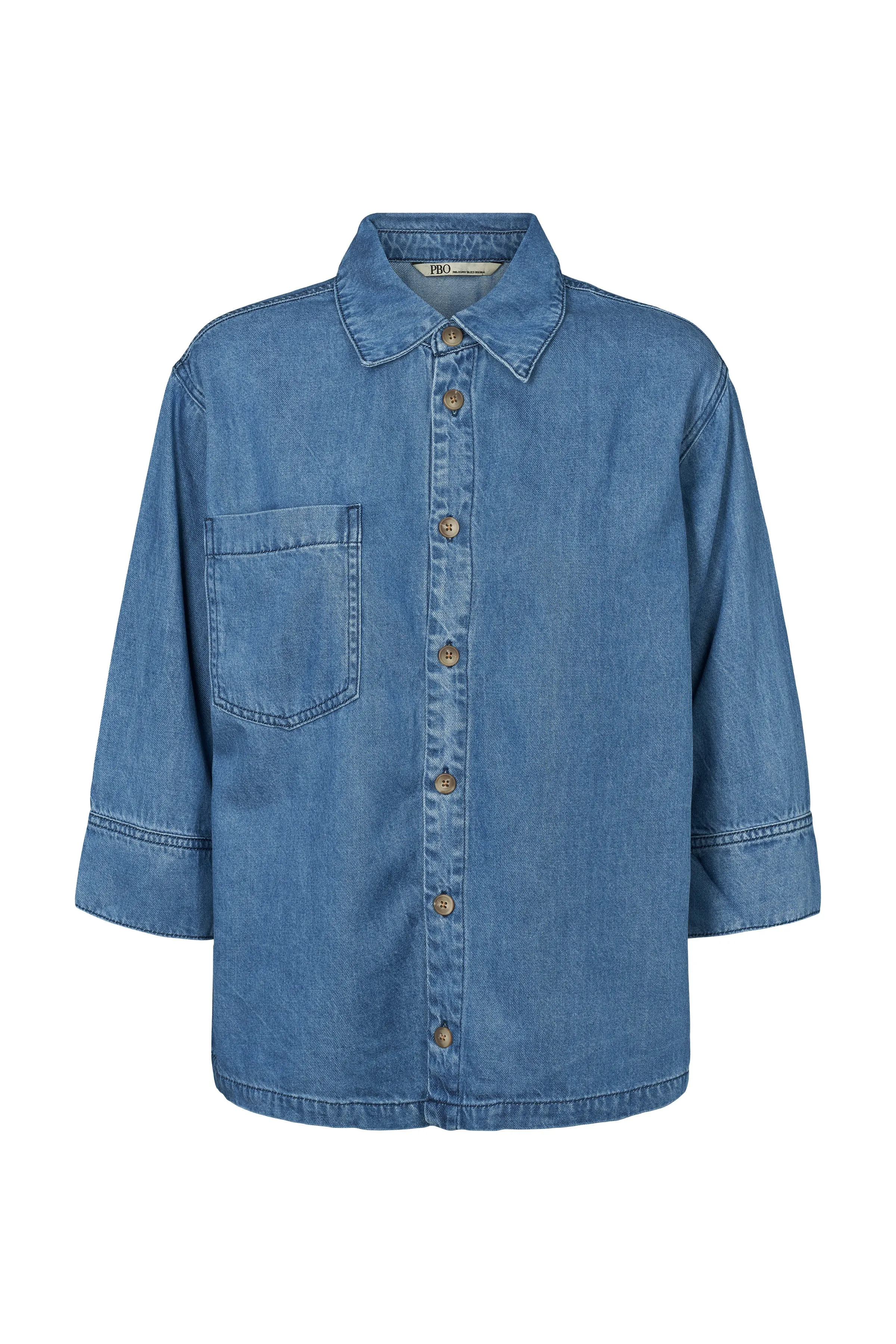 4124PBOKao bluse - Blue denim