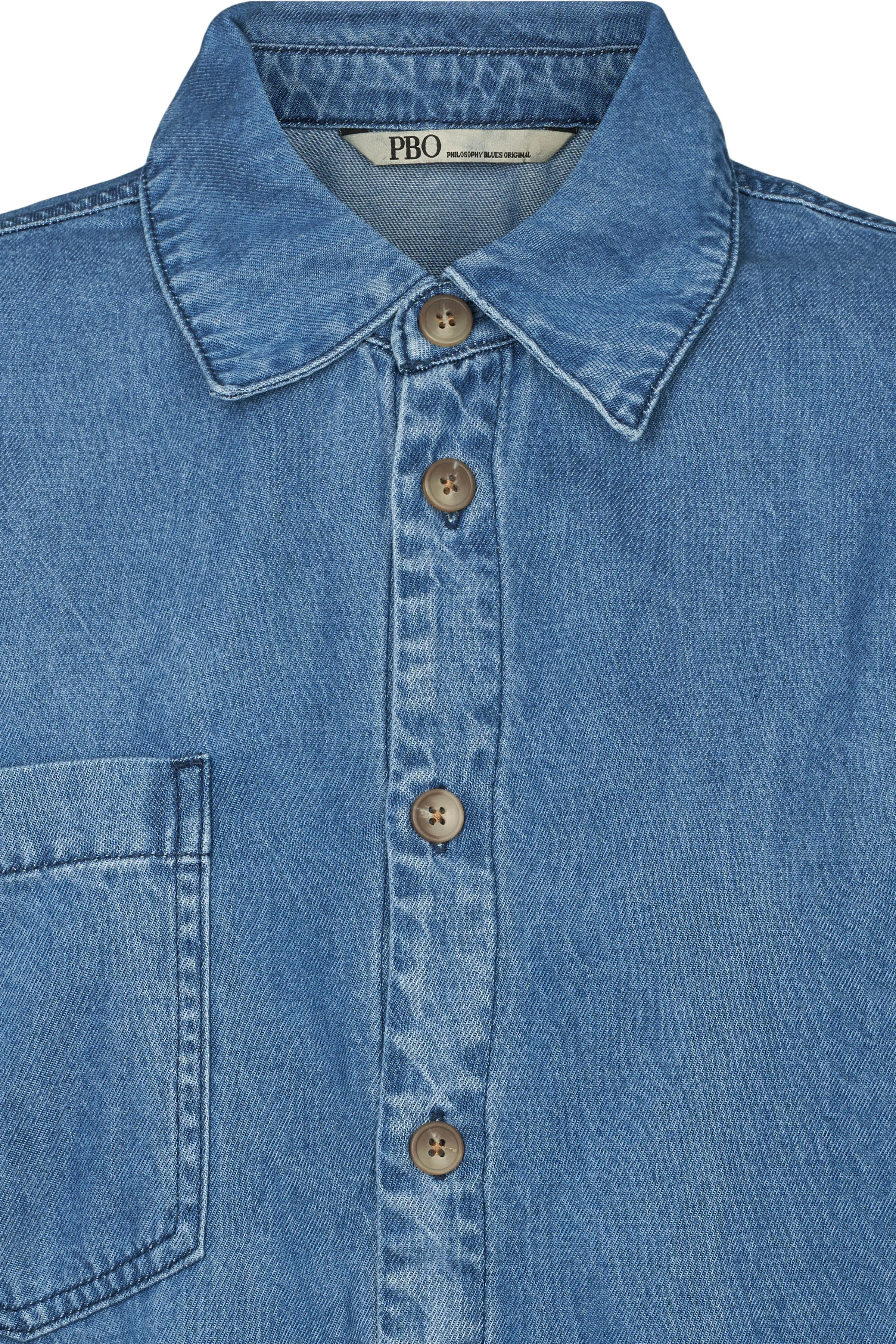 4124PBOKao bluse - Blue denim