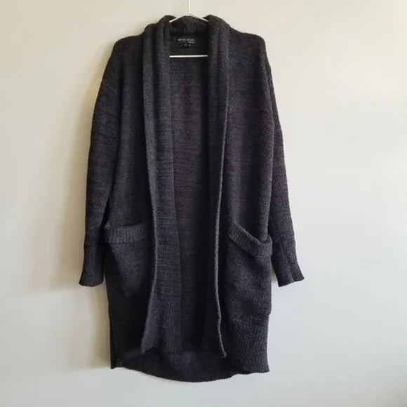 Barefoot Dreams Gray &amp; Black Cardigan size XS
