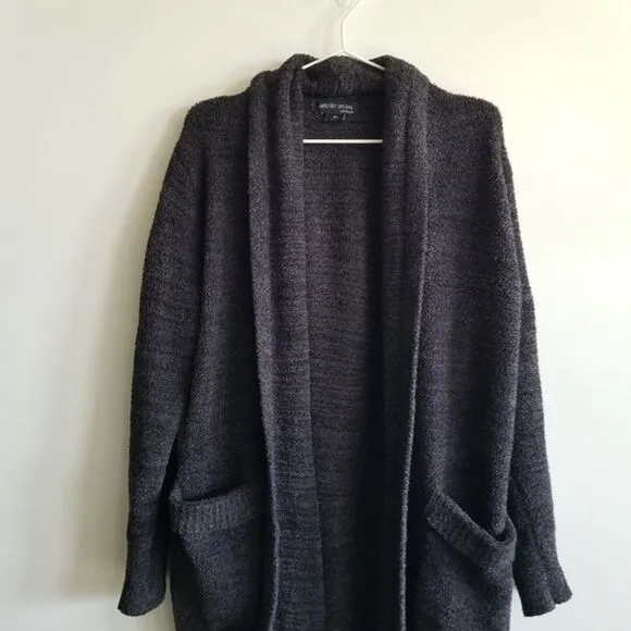 Barefoot Dreams Gray &amp; Black Cardigan size XS