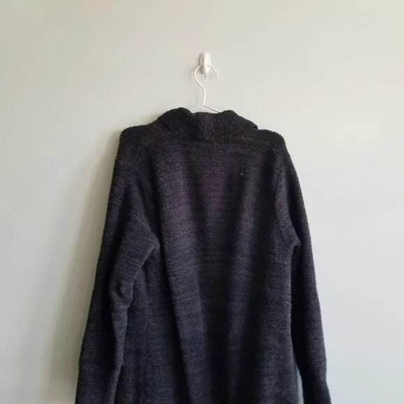 Barefoot Dreams Gray &amp; Black Cardigan size XS