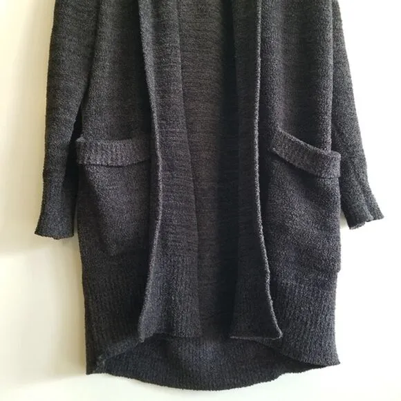 Barefoot Dreams Gray &amp; Black Cardigan size XS