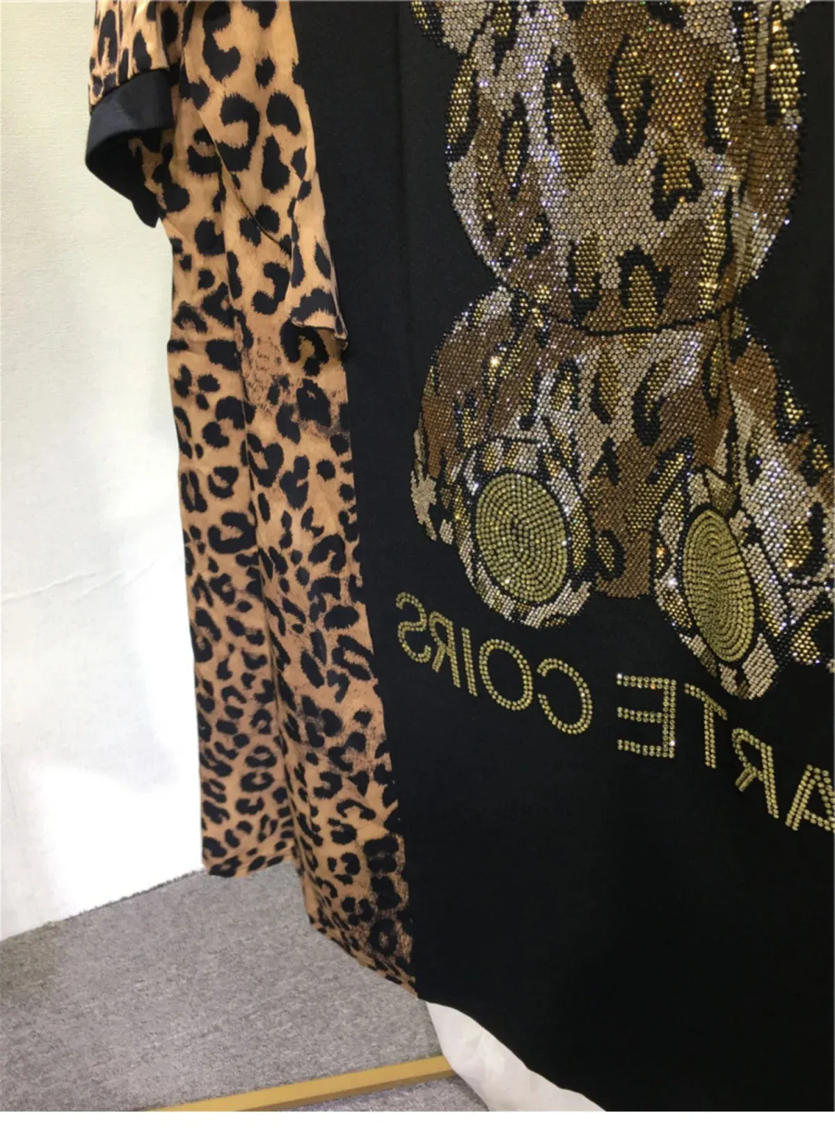 Brand Leopard Bear Graphic Plus Size Dress for Women