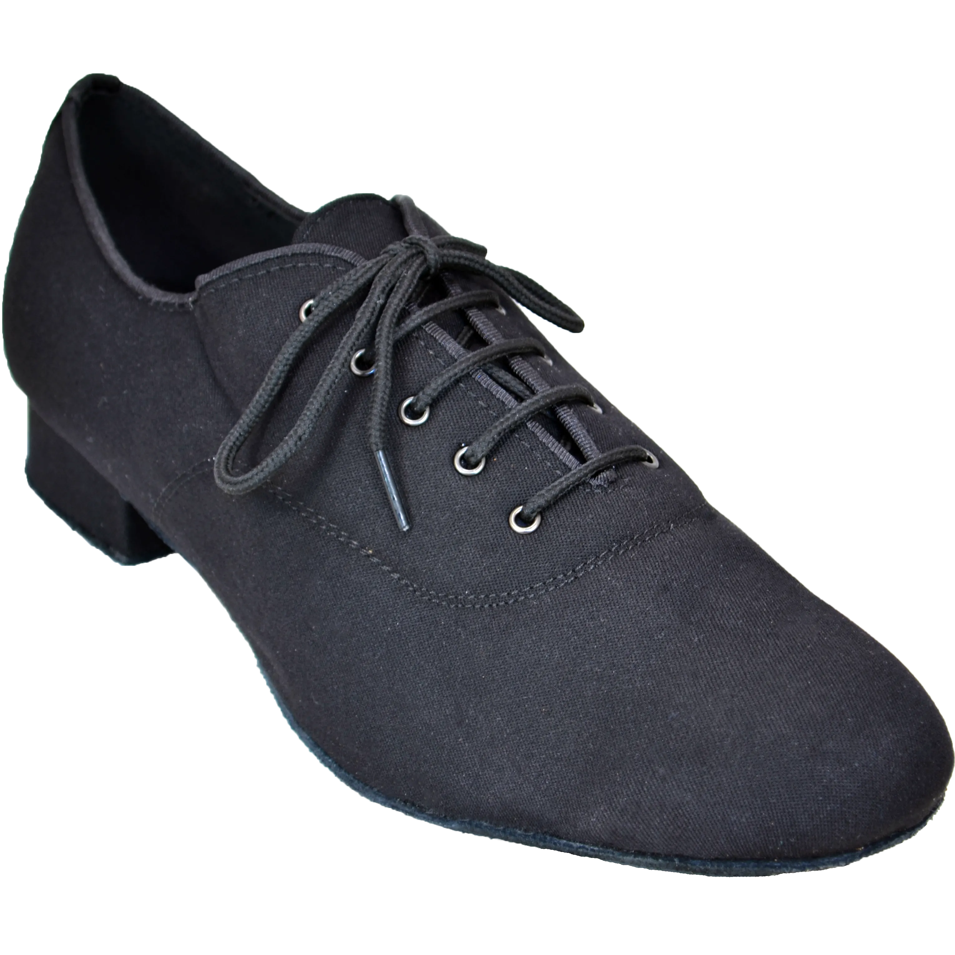 Comfort Balmoral - Black Lycra - Low Heel