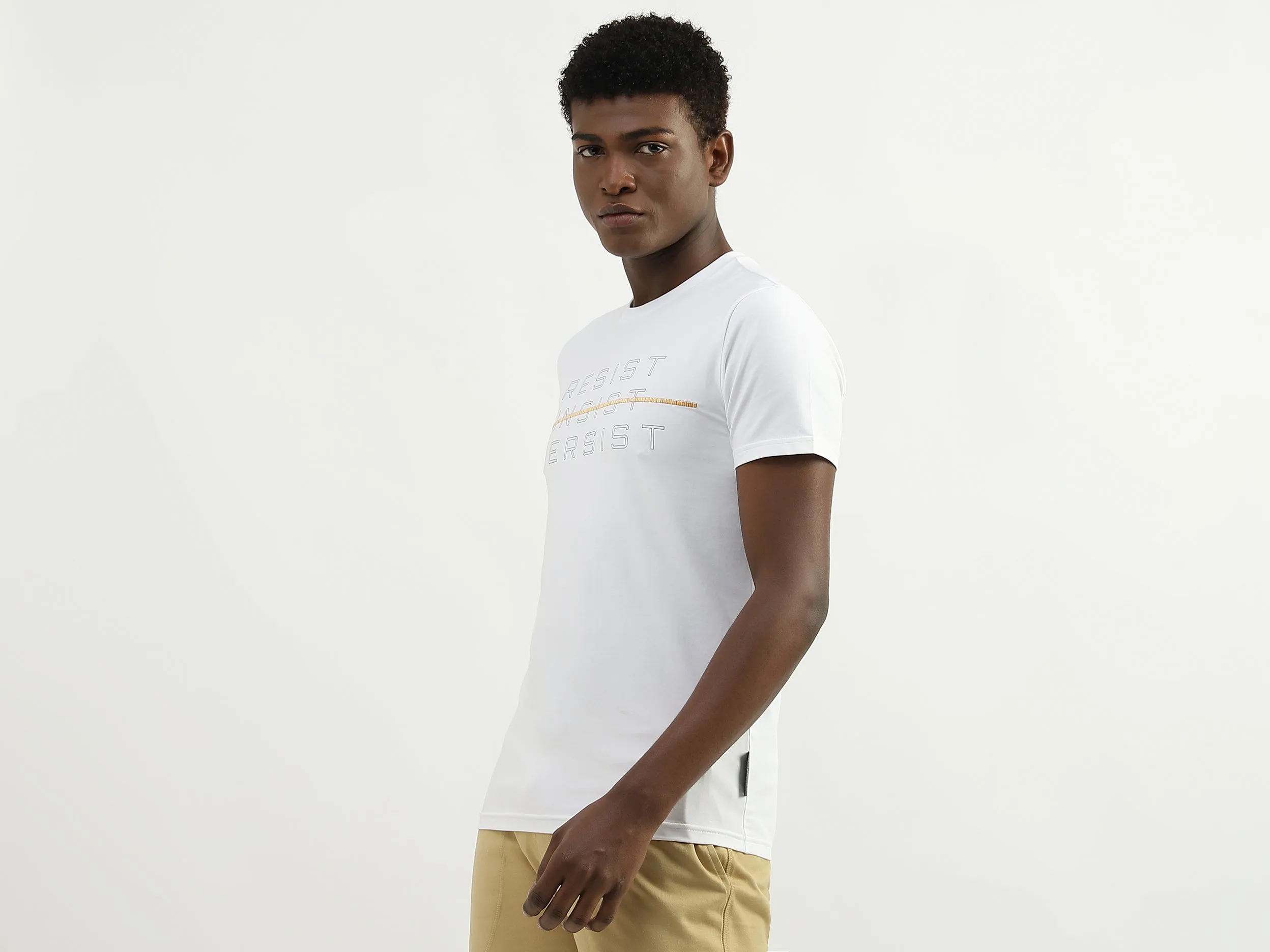 Cotton Printed Round Neck Mens T-shirts