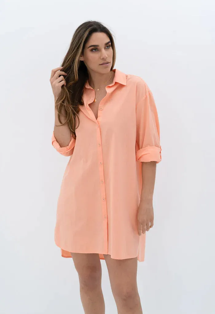 Freestyle Shirt Dress / Melon