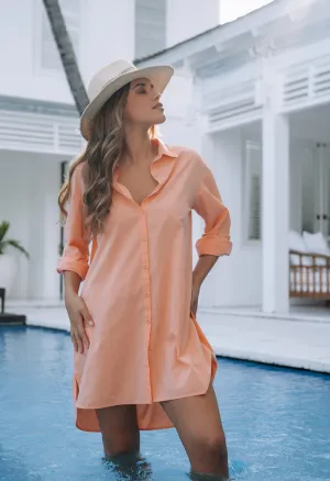 Freestyle Shirt Dress / Melon