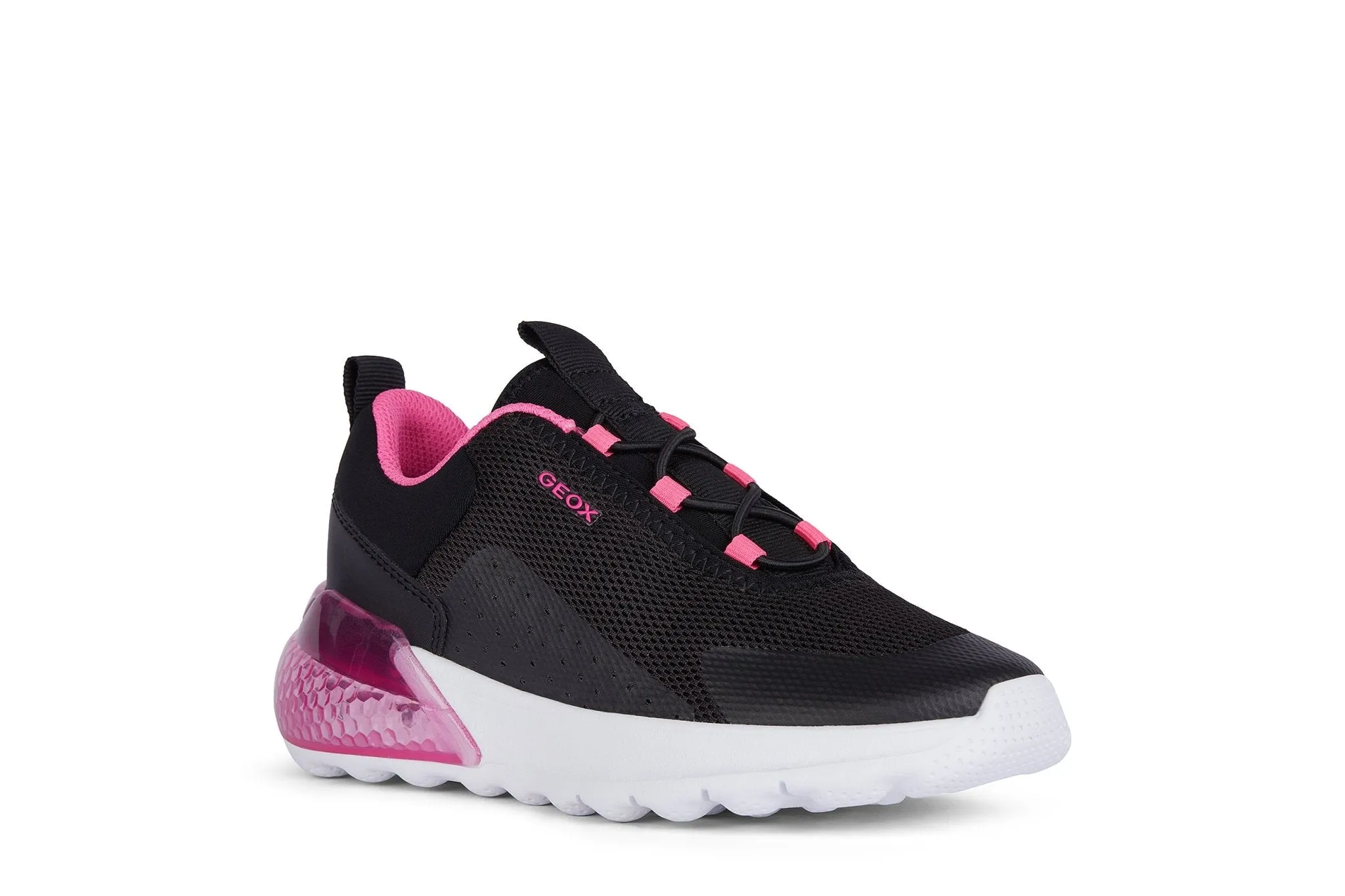 Geox - Activart Illuminus - Black/Fuschia