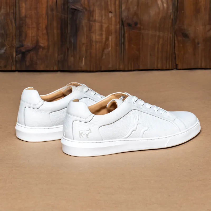 KH Solid Nguni Overlay Sneaker - White