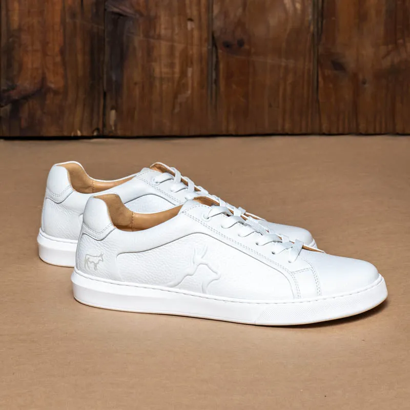 KH Solid Nguni Overlay Sneaker - White