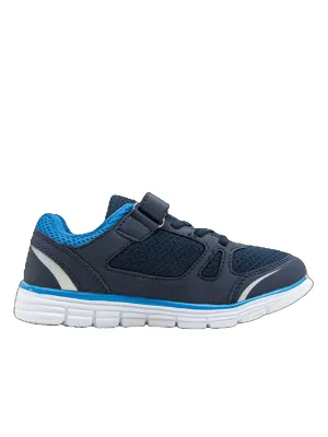 Kids Boy's Brand Logo Patched Sneakers,Navy