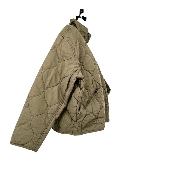 Lucky Brand Quilted Jacket in Green Size Large