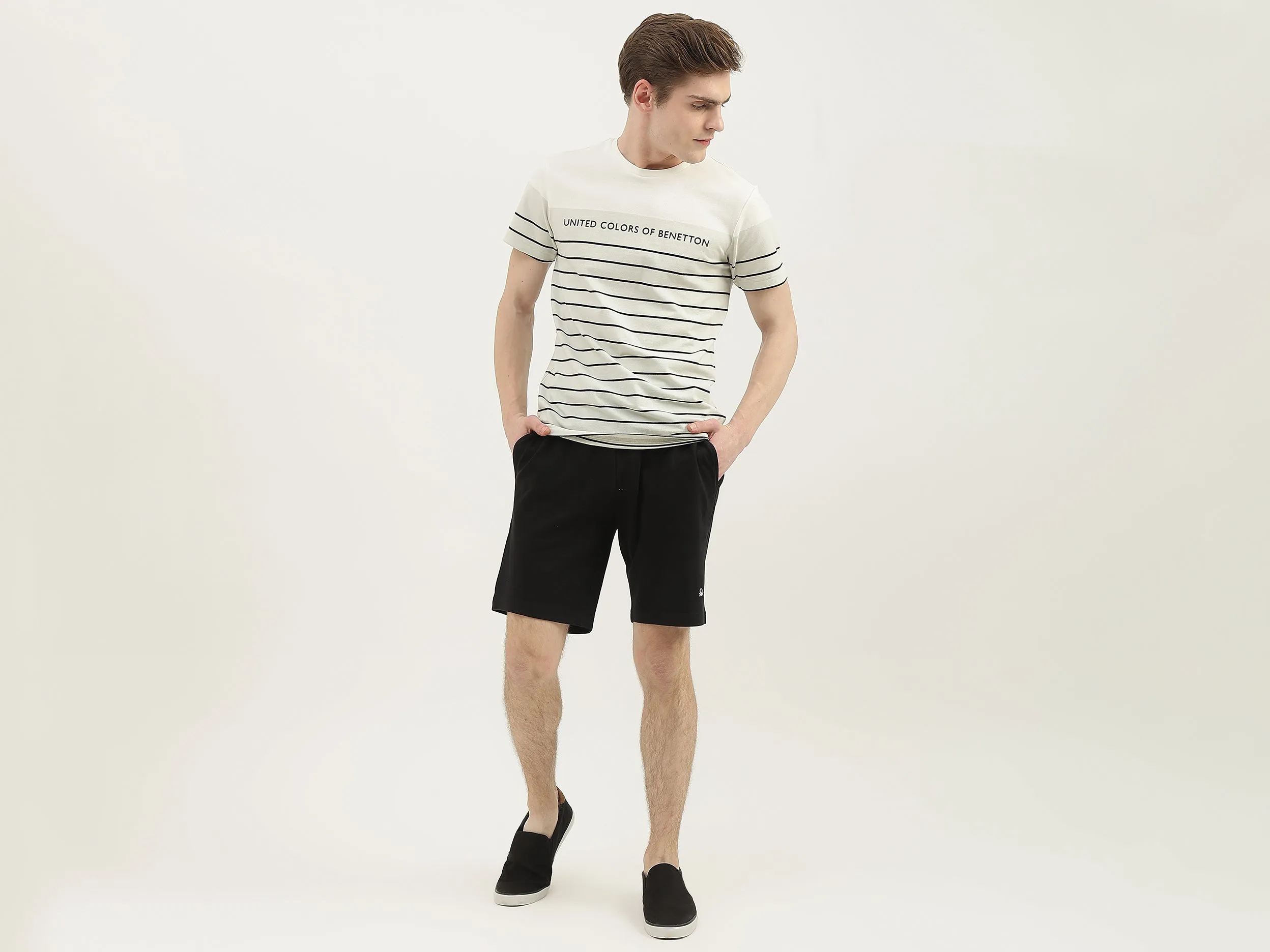 Men Striped Round Neck T-Shirt