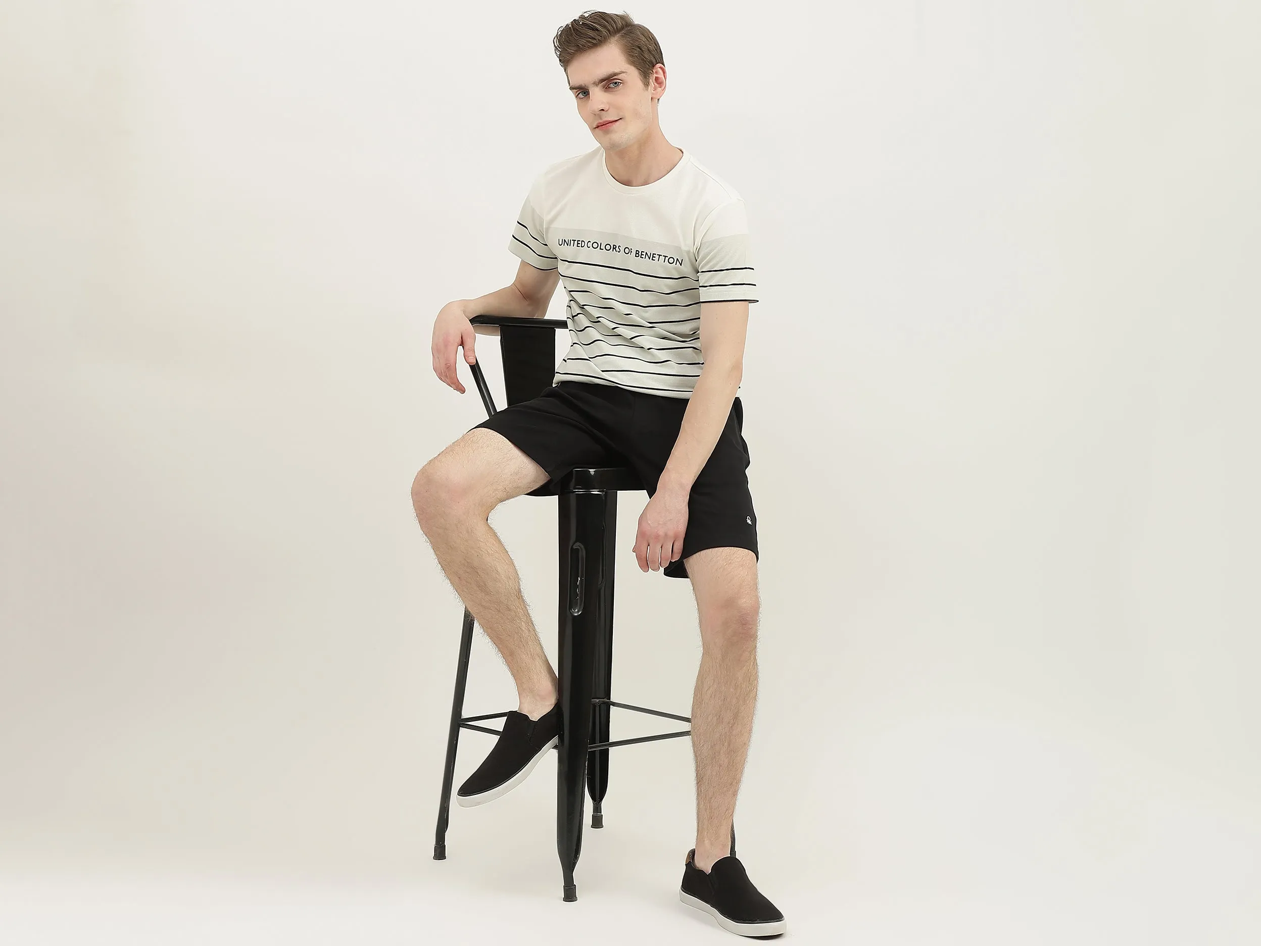 Men Striped Round Neck T-Shirt