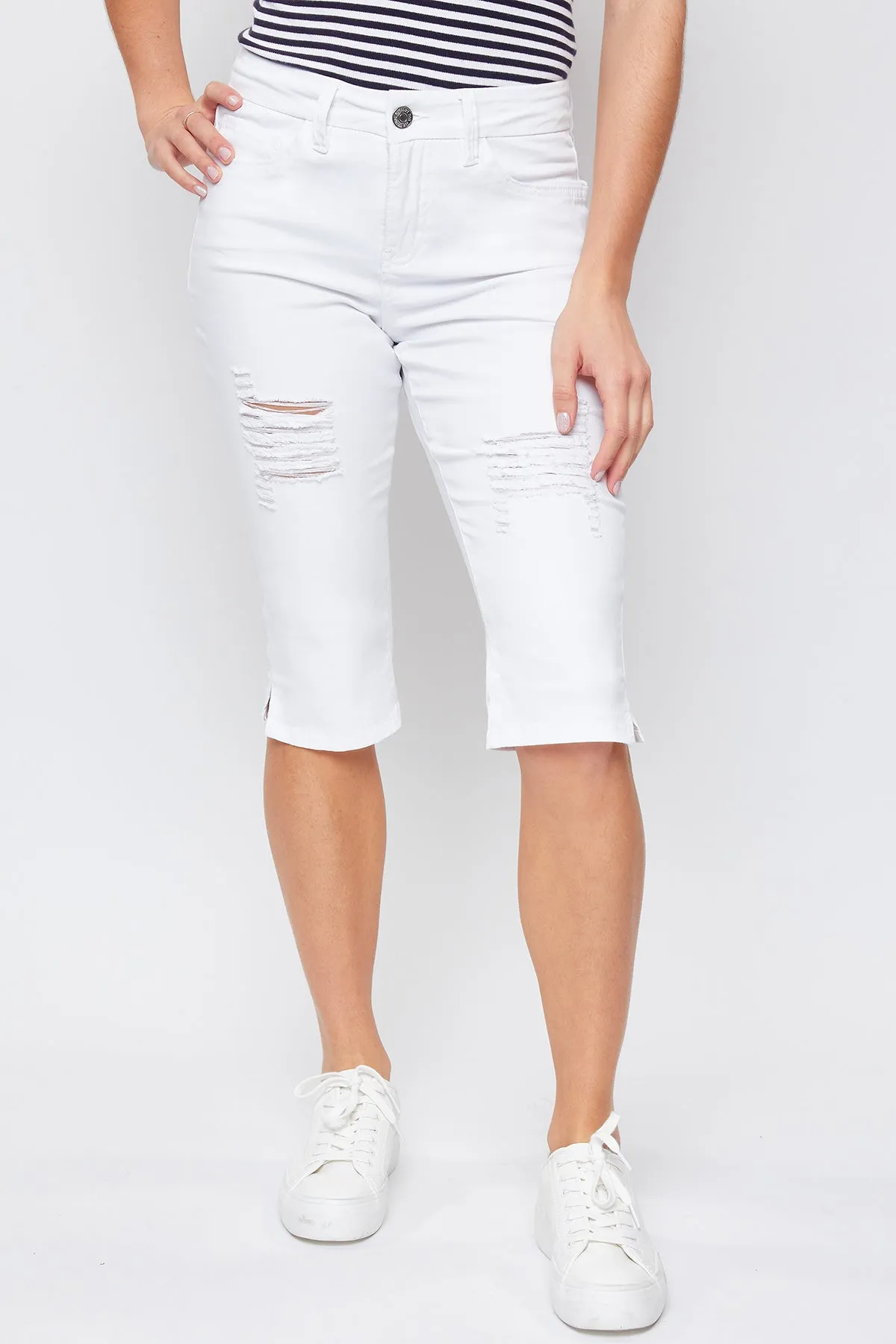 Missy Petite Curvy 1 Button Side Slit Hem Capri Pack Of 12