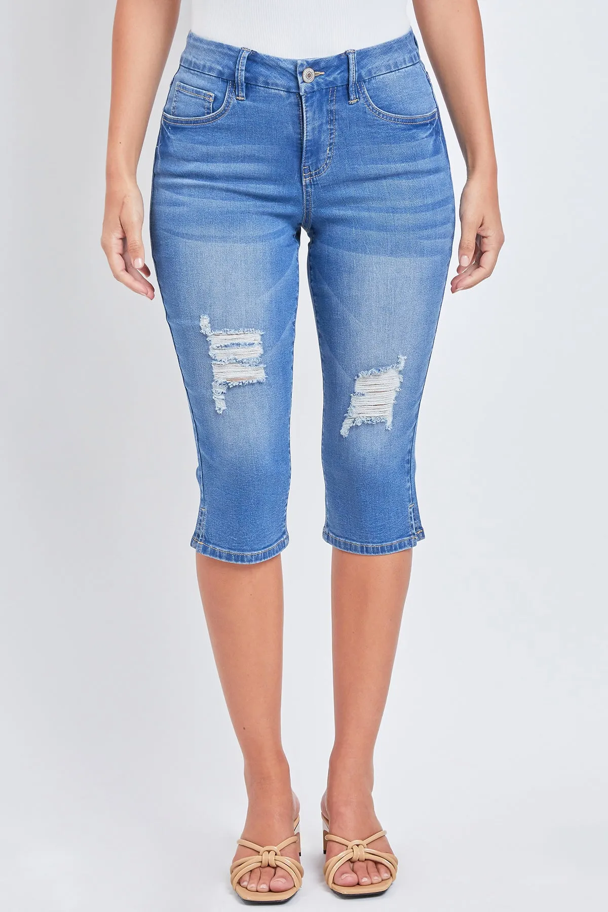 Missy Petite Curvy 1 Button Side Slit Hem Capri Pack Of 12