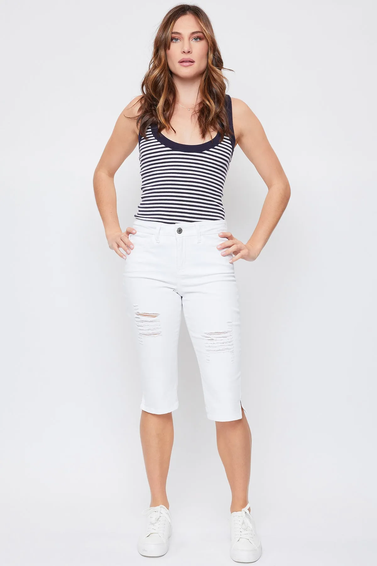 Missy Petite Curvy 1 Button Side Slit Hem Capri Pack Of 12