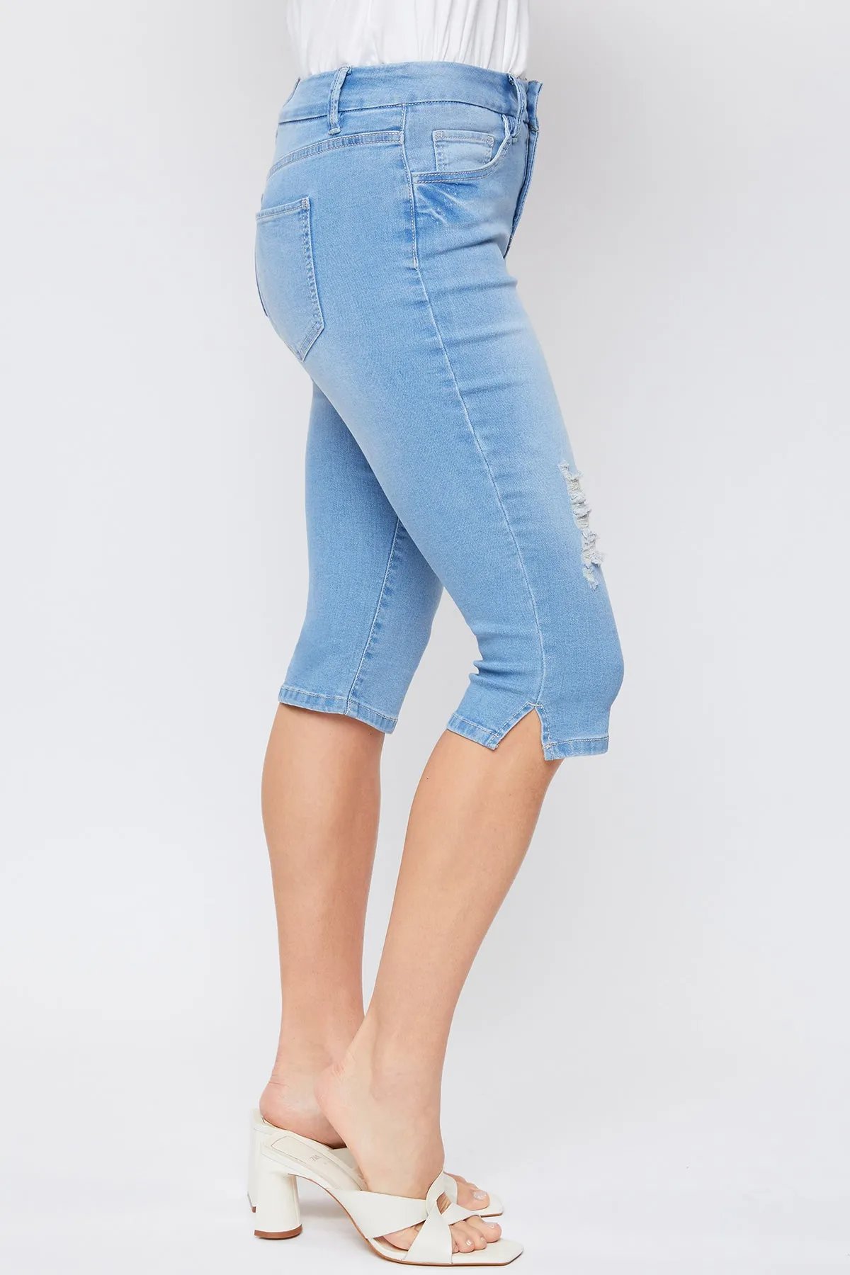 Missy Petite Curvy 1 Button Side Slit Hem Capri Pack Of 12