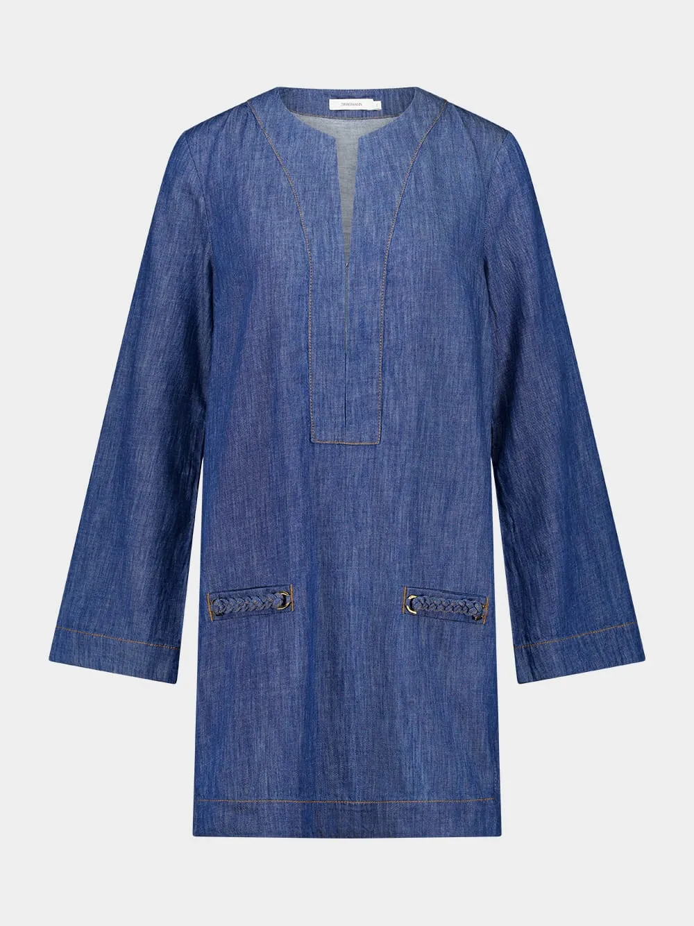 Railway Blue Wylie Denim Tunic Dress