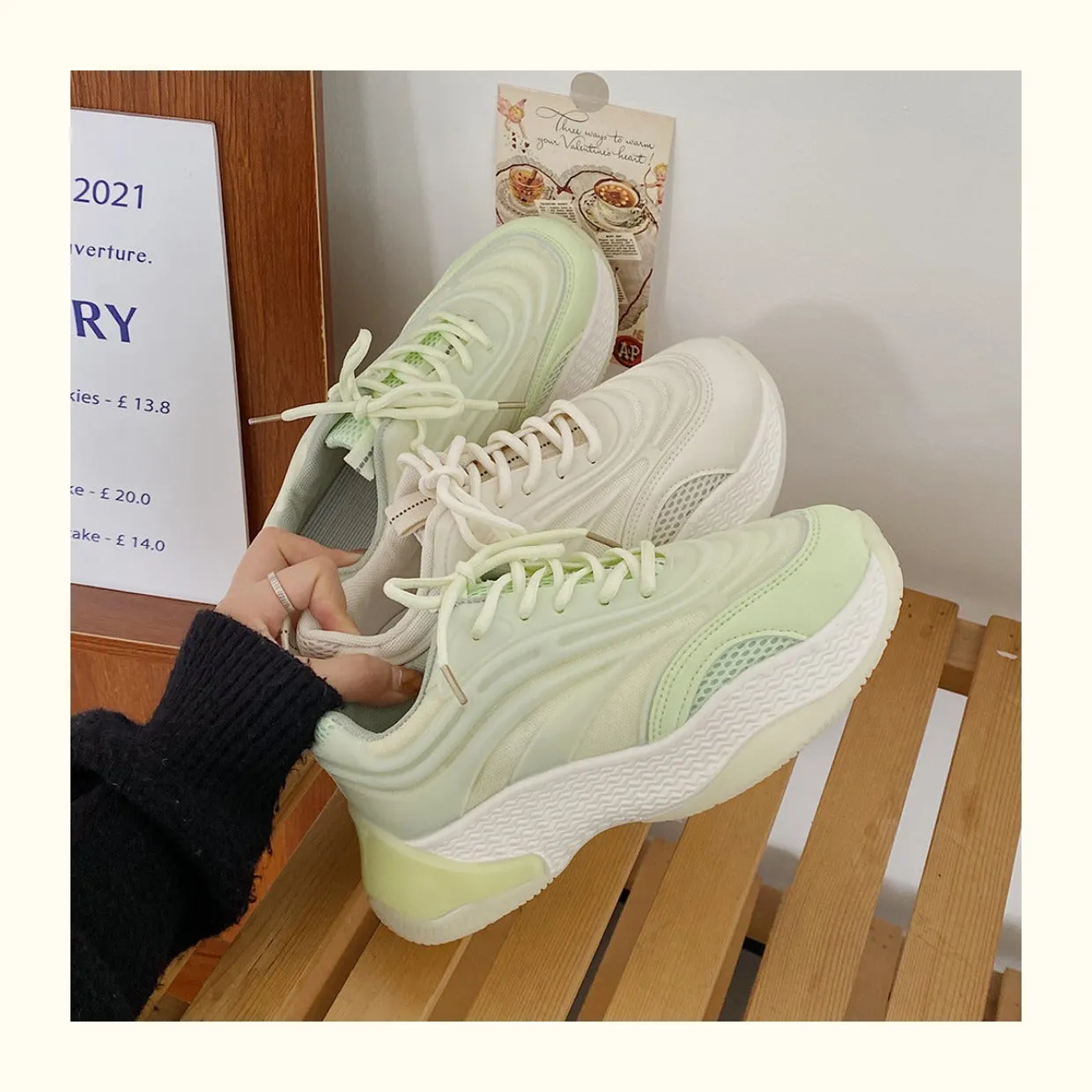Steeve Flat Contrast Color Air Sneakers