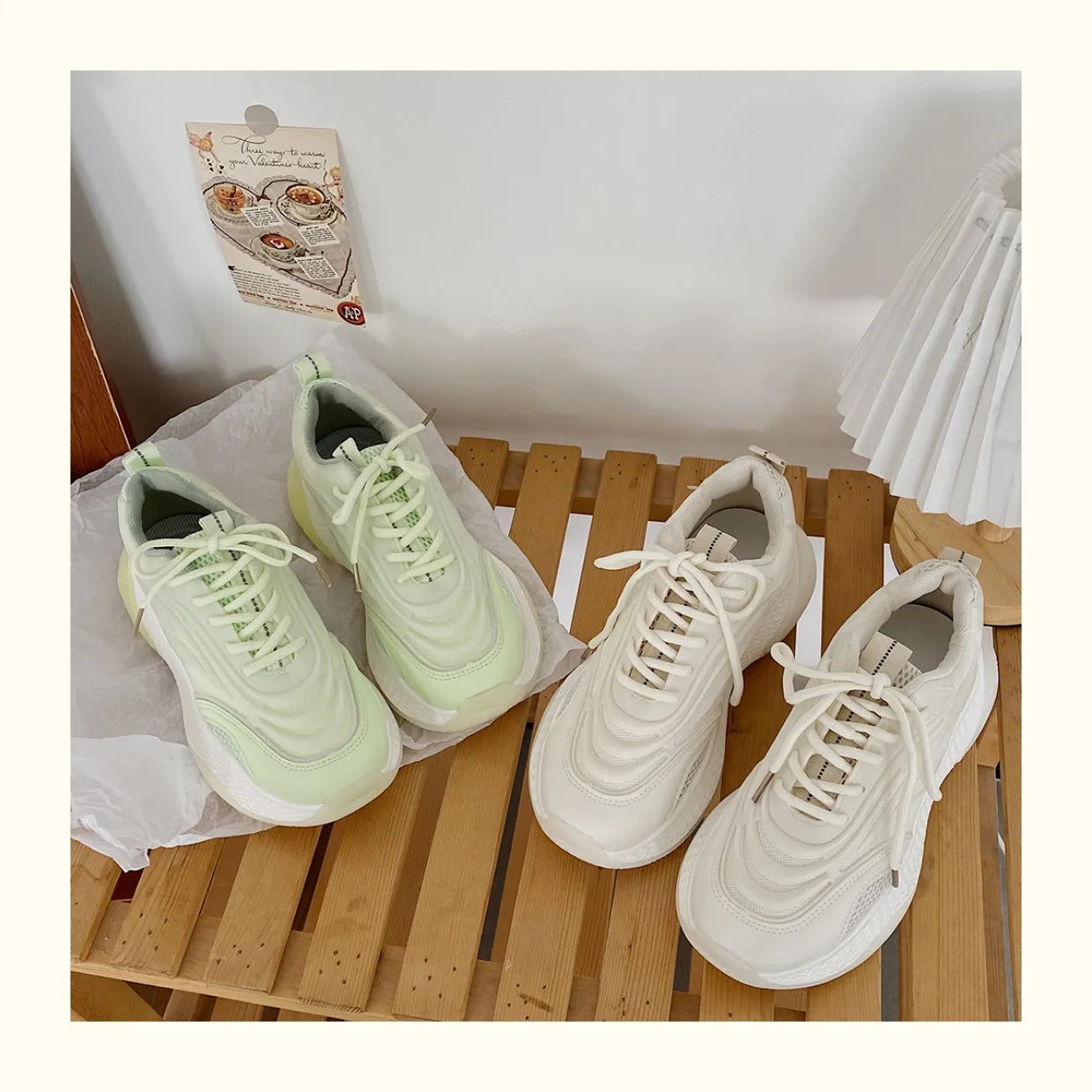Steeve Flat Contrast Color Air Sneakers
