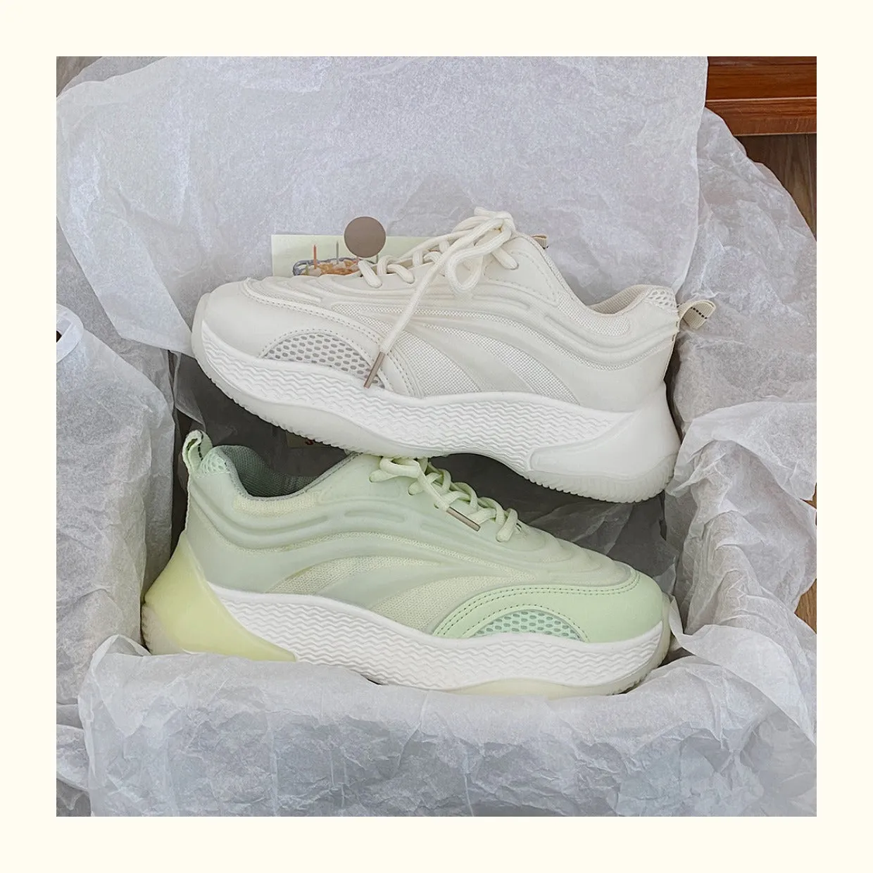 Steeve Flat Contrast Color Air Sneakers