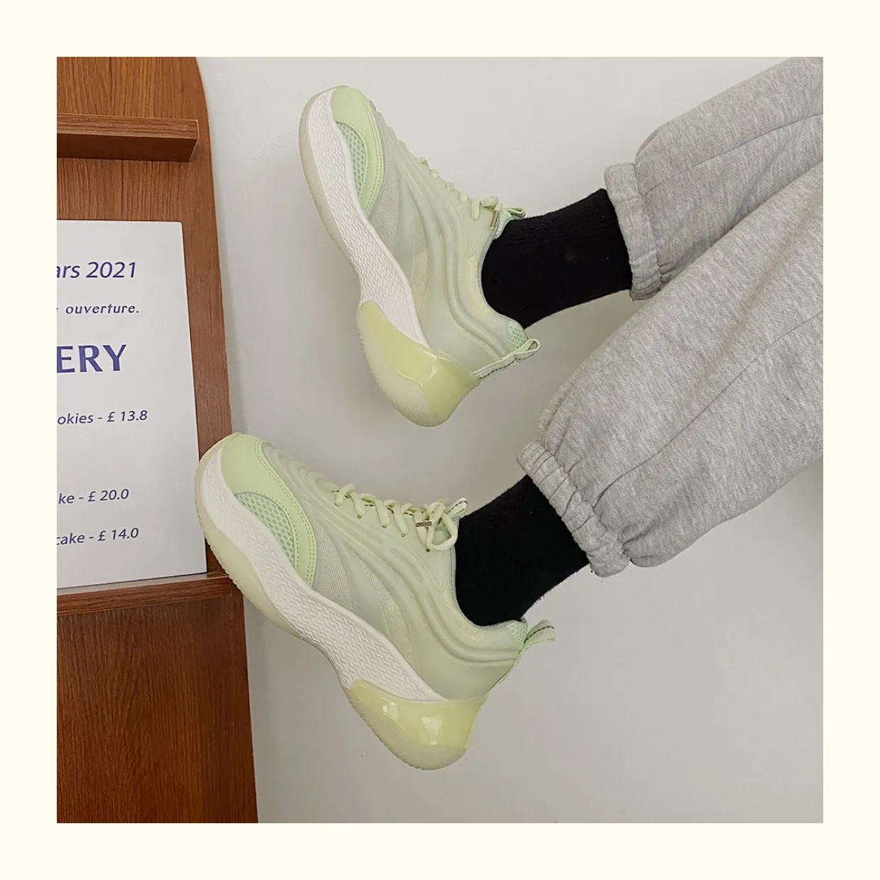 Steeve Flat Contrast Color Air Sneakers