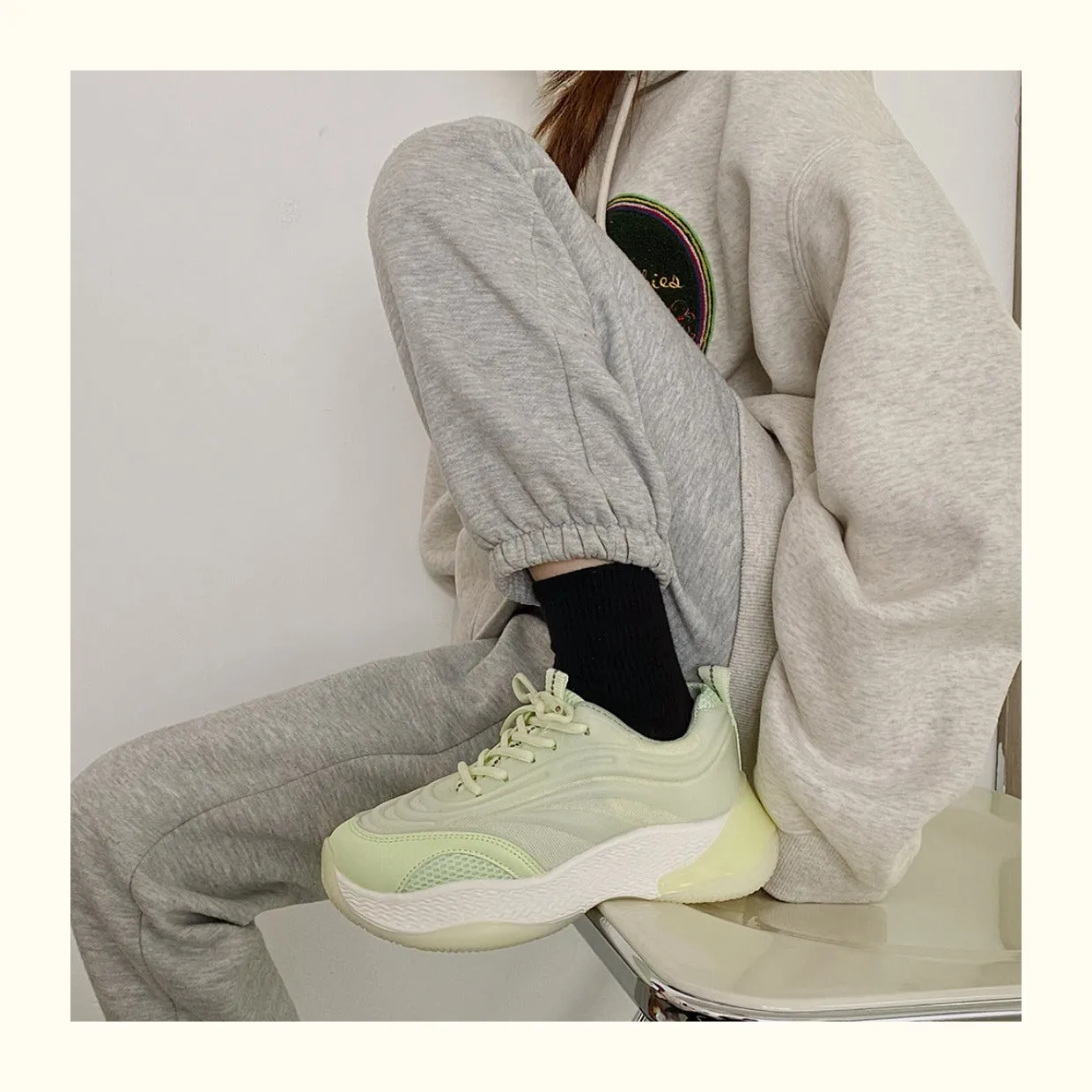Steeve Flat Contrast Color Air Sneakers