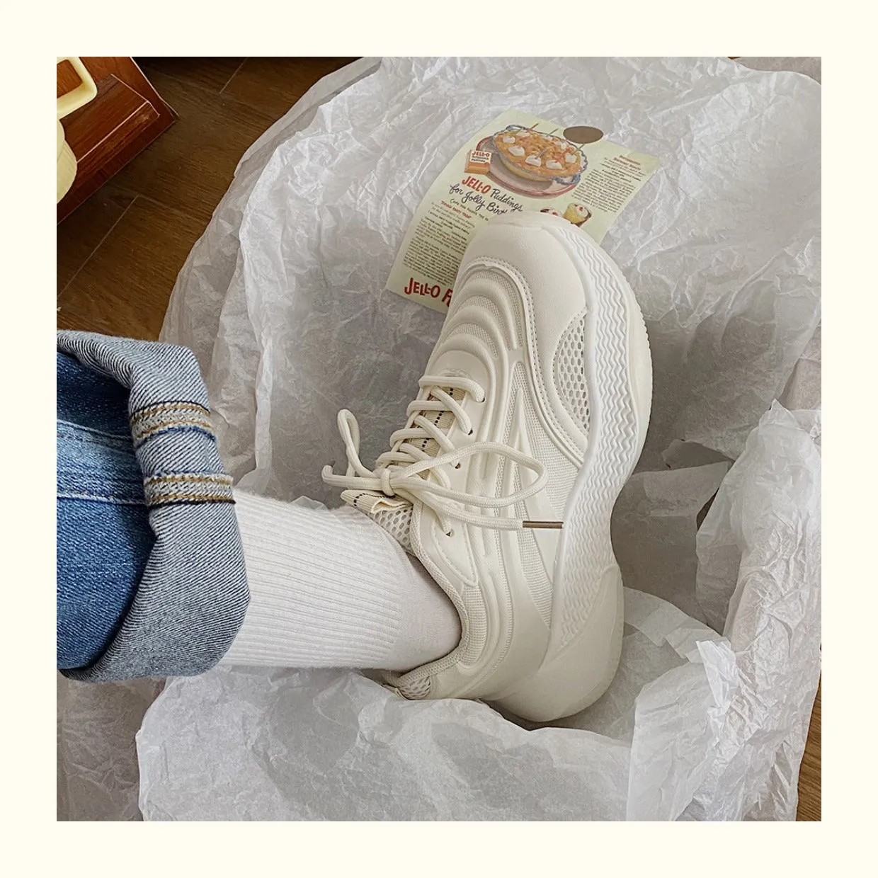 Steeve Flat Contrast Color Air Sneakers