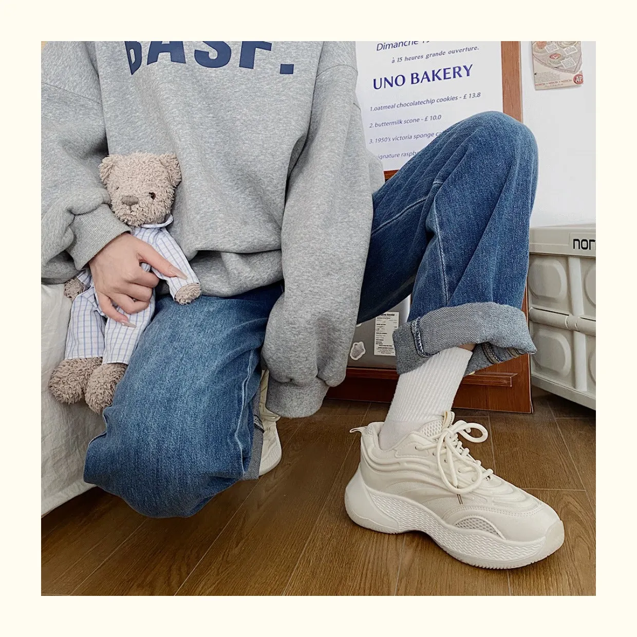 Steeve Flat Contrast Color Air Sneakers