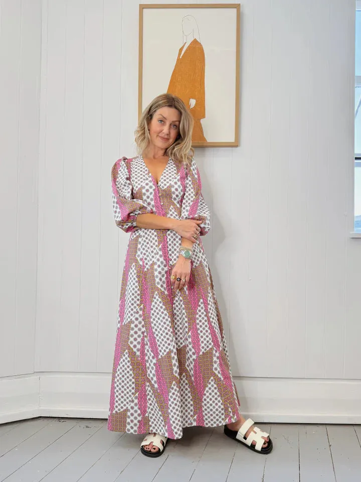 TUESDAY MONACO DRESS PATCHWORK